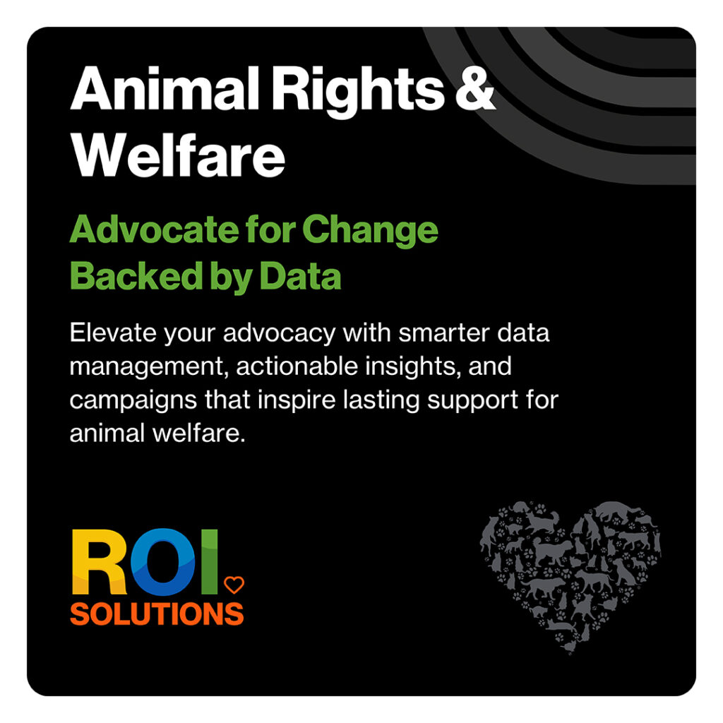 Black Animal Rights and Welfare opener headlined Advocate for Change Backed by Data, a heart of animal silhouettes.