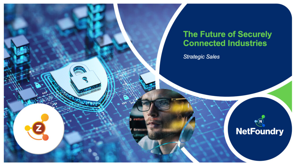 Title slide for The Future of Securely Connected Industries, circuit-board and engineer photos in circles beside the logo.
